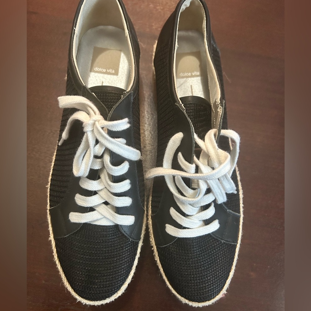 Dolce Vita Black and White Casual Sneakers